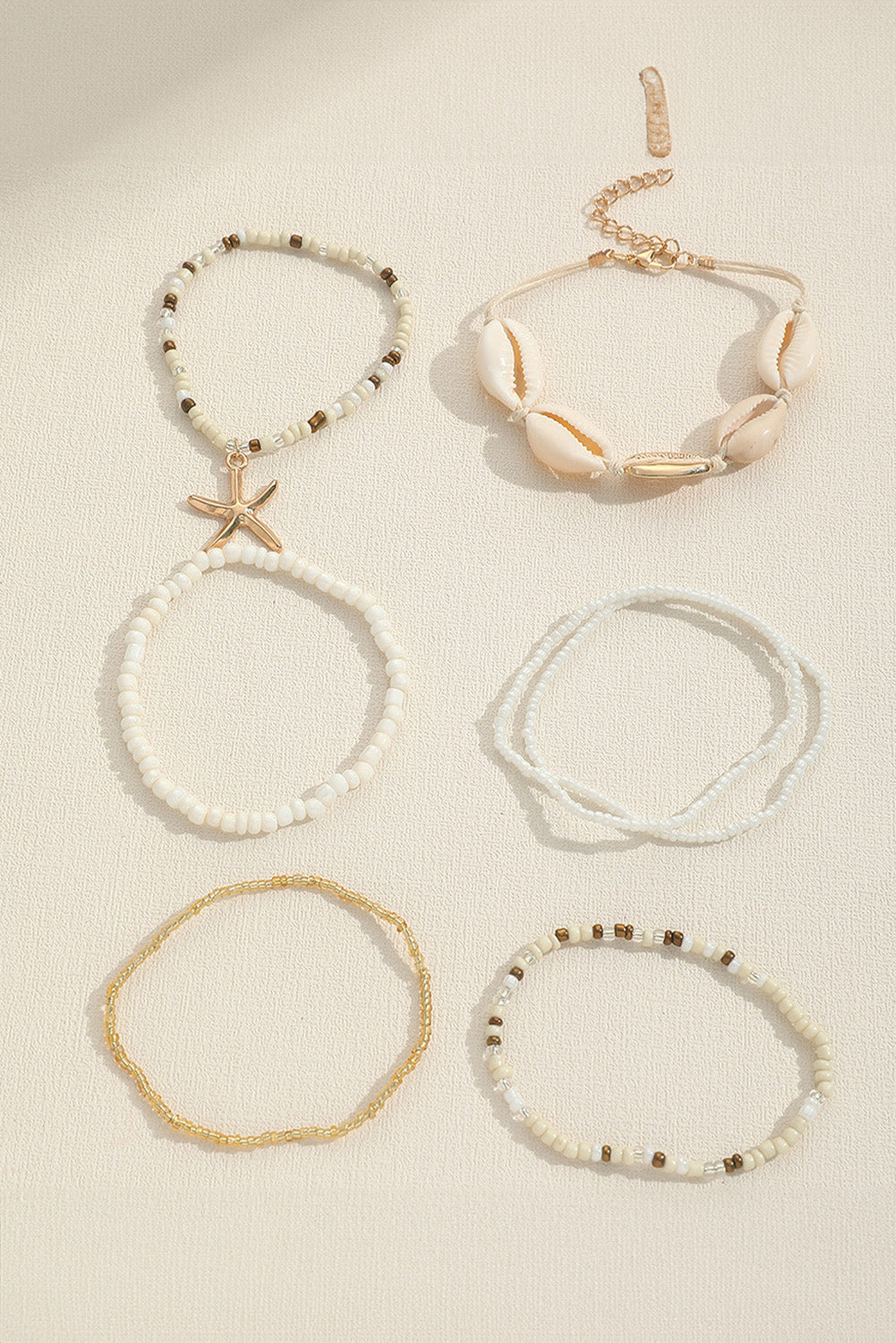 7pcs Bohemian Shell Starfish Beaded Bracelets