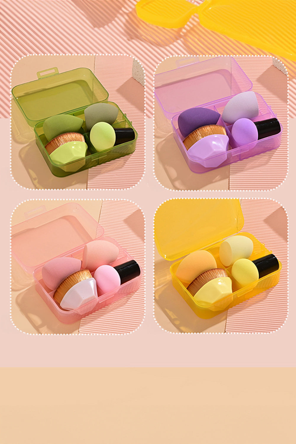 3 Makeup Sponge and Foundation Brush Set