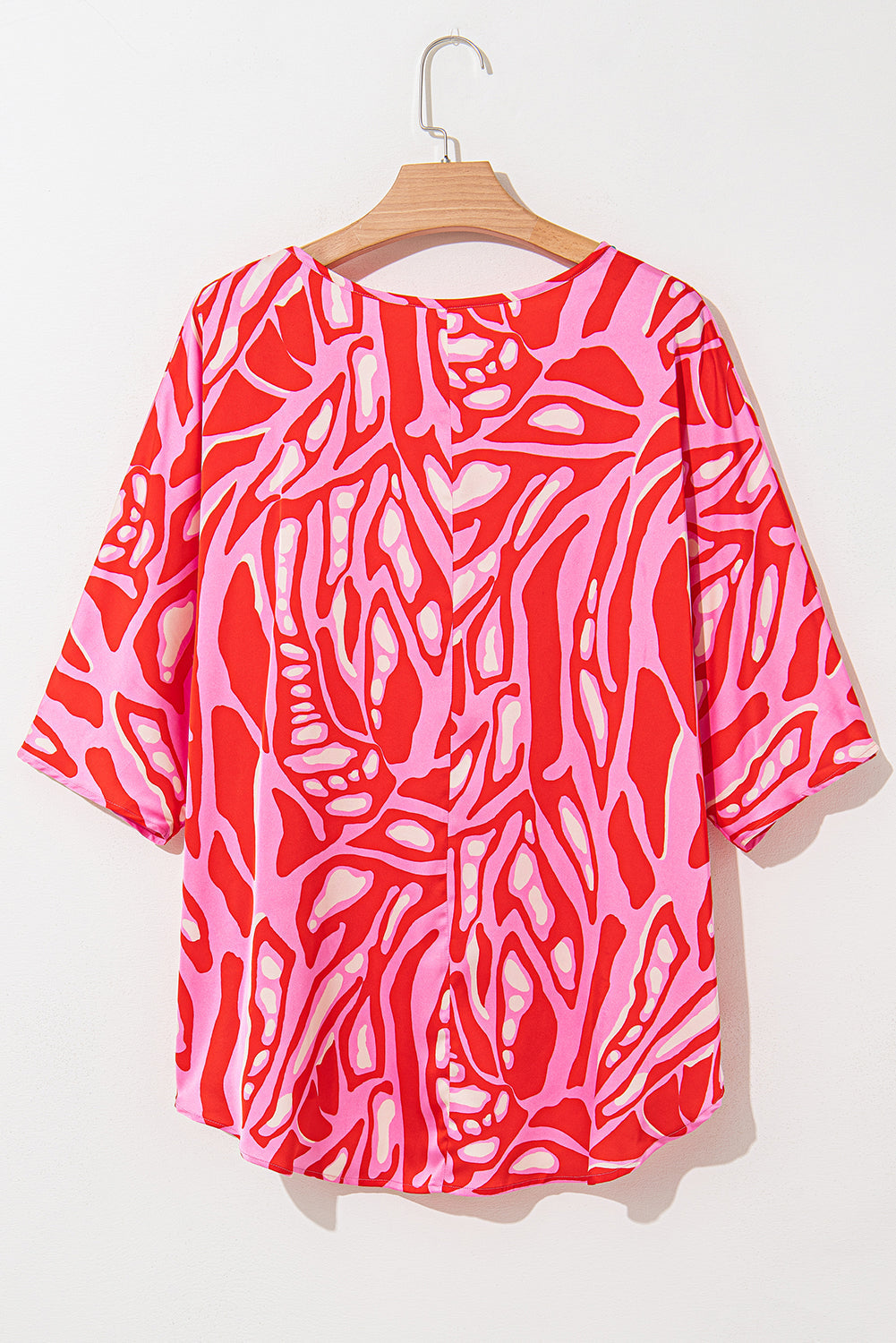 Abstract  Batwing Sleeve Oversized Blouse
