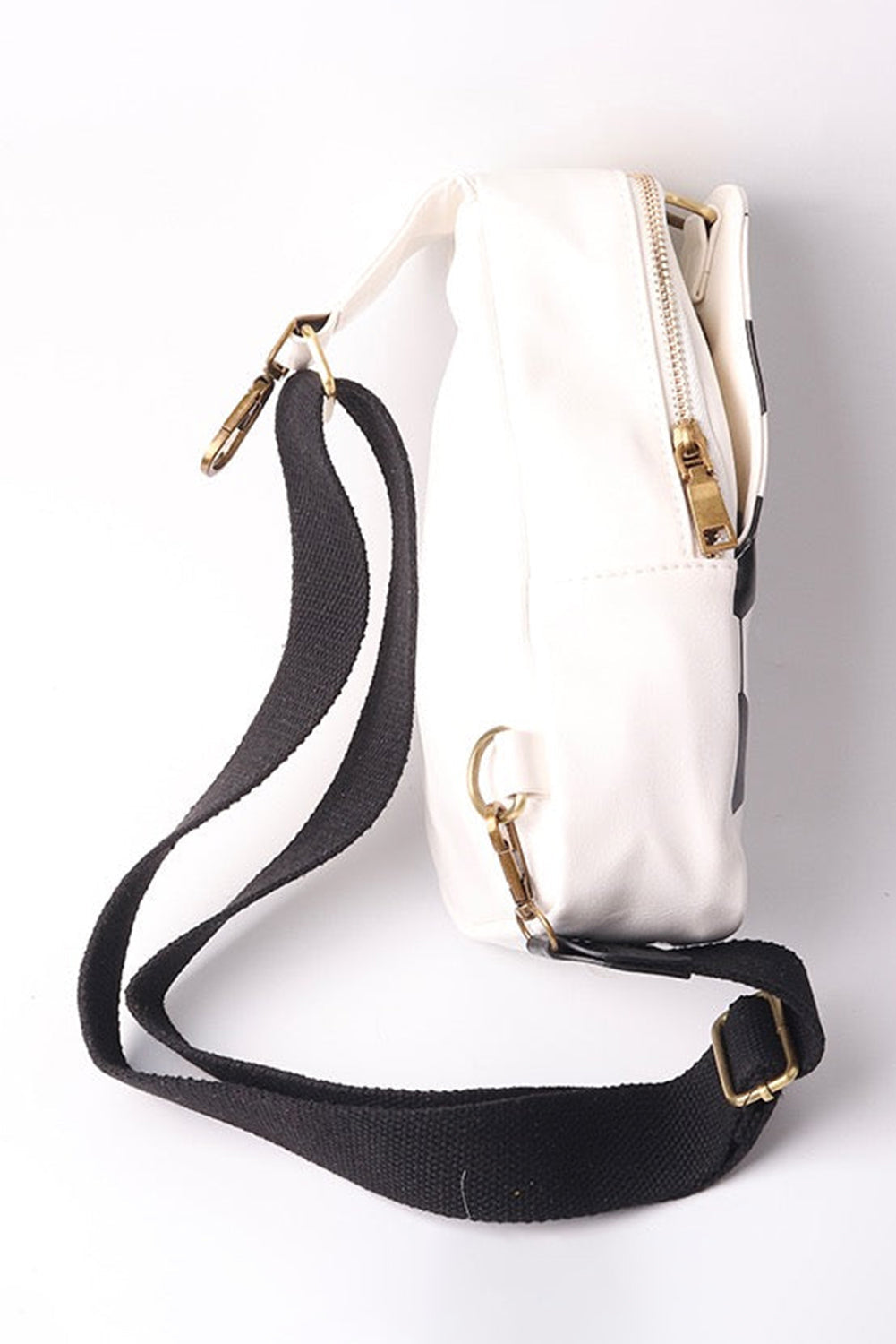 Balls Pattern PU Leather Zipped Sling Bag