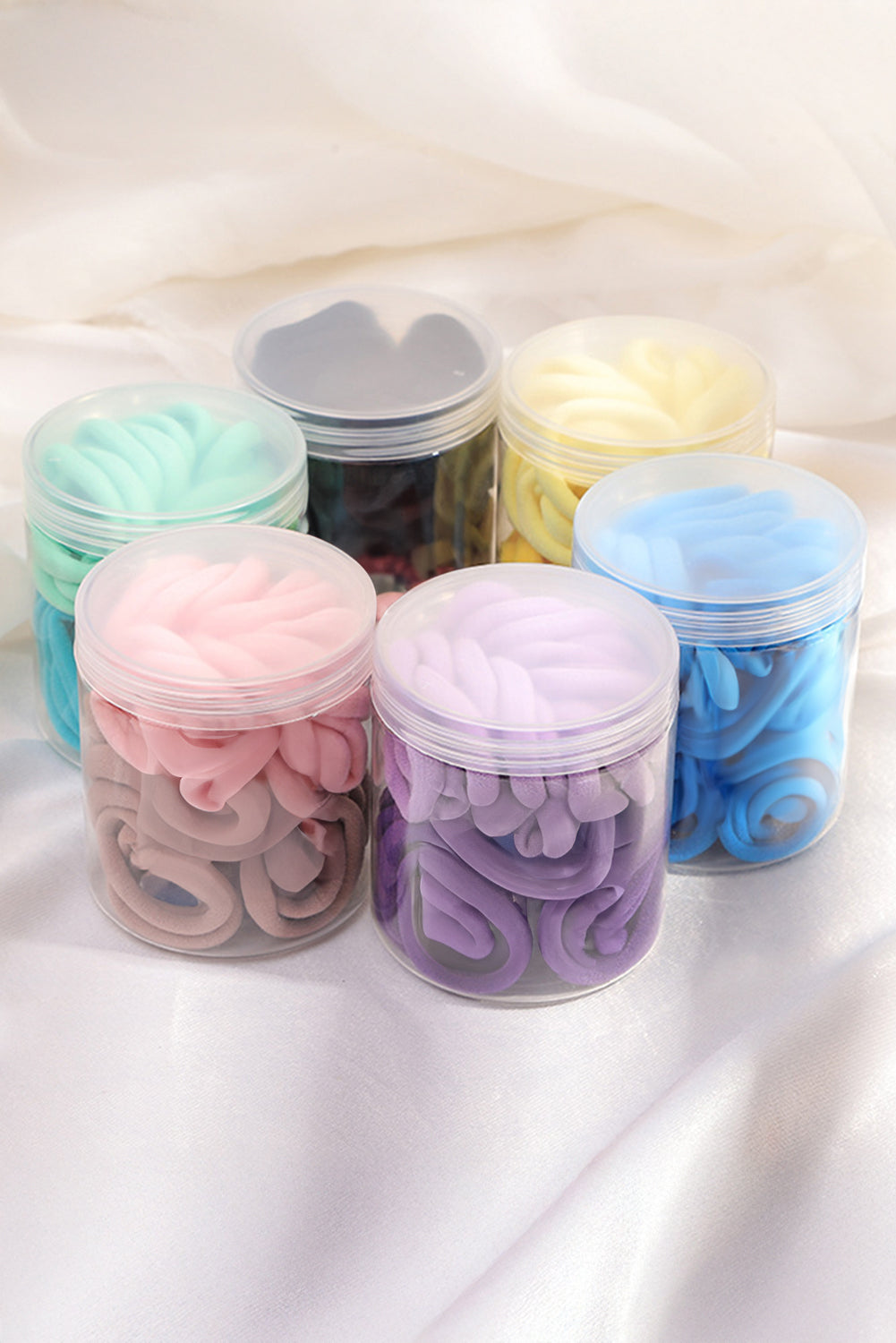 50pcs/box Solid Simple High Elastic Hair Ties