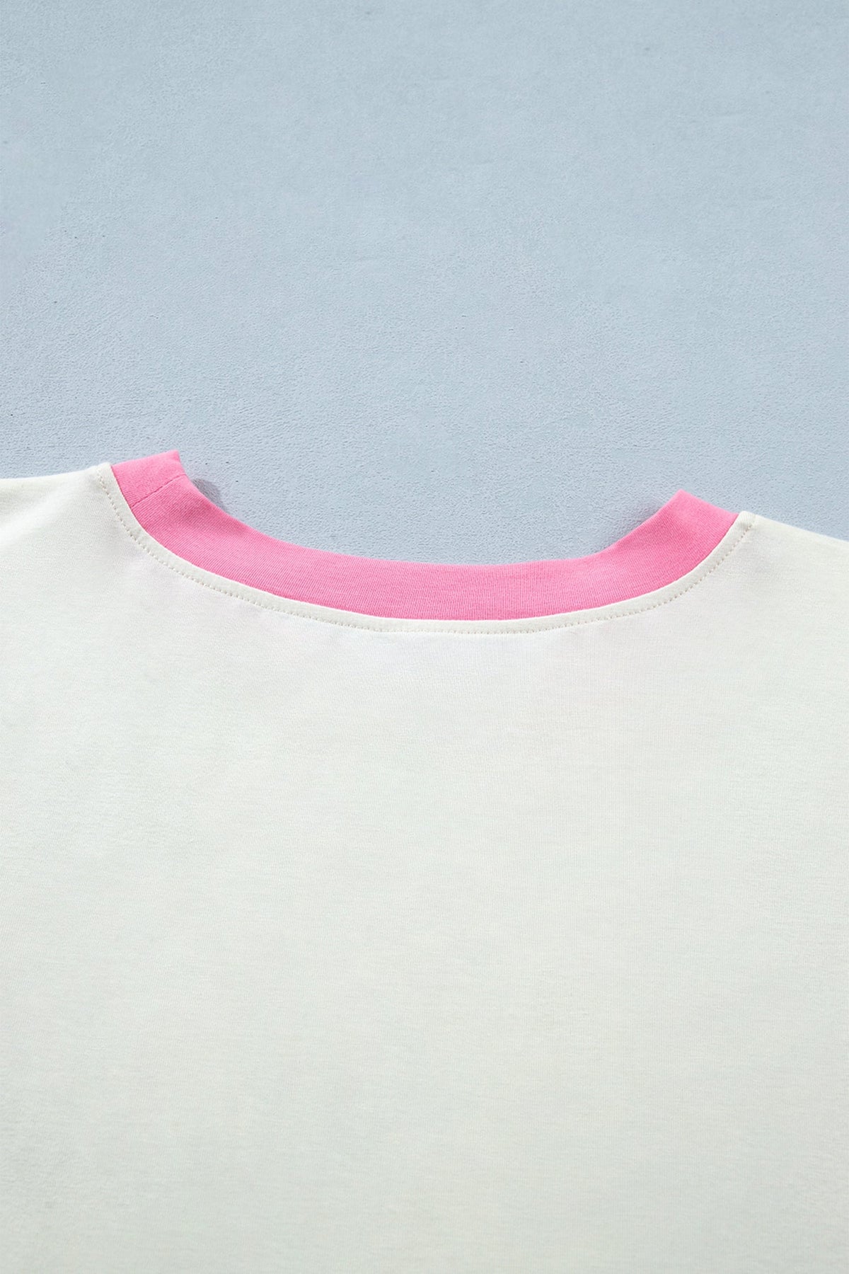 Beige Plus Size Floral Patchwork Short Sleeve Patch Embroidery Cotton T Shirt