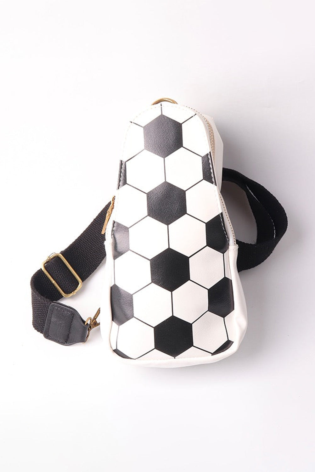 Balls Pattern PU Leather Zipped Sling Bag