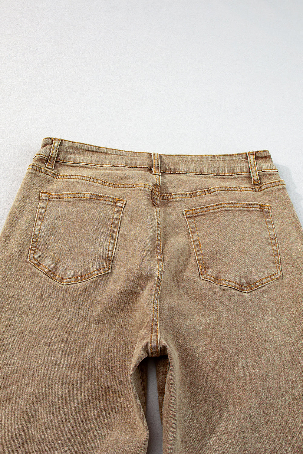 Acid Washed High Rise Cropped Wide Leg Jeans