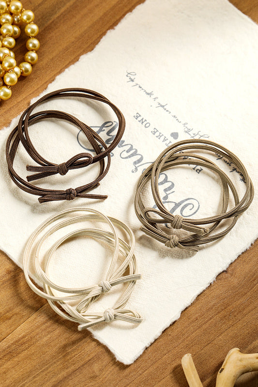 7pcs Bow Knot Dual String High Elastic Hair Tie