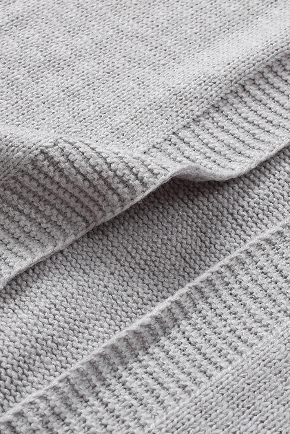 Basic Gray Vest Cardigan Sweater