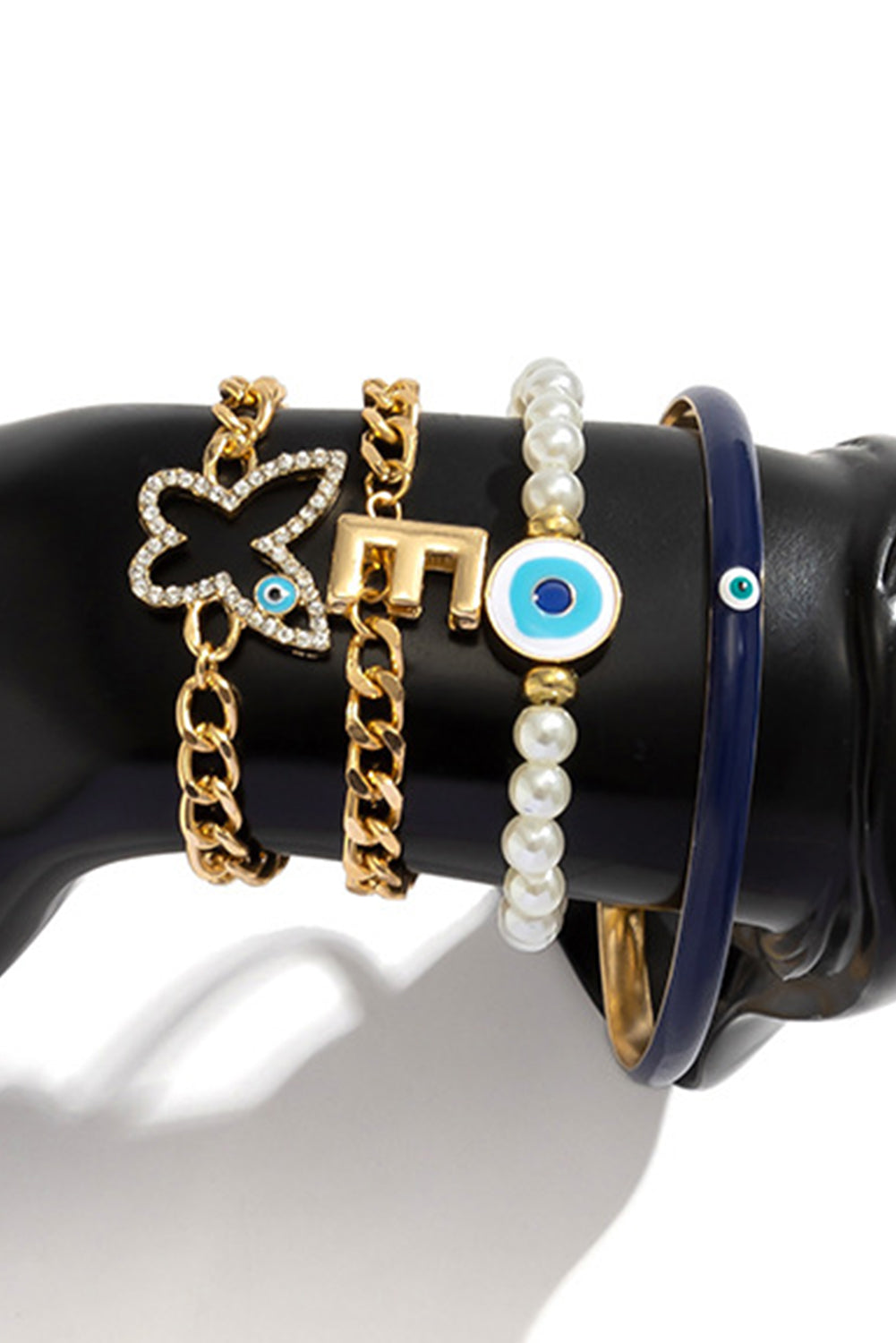 4pcs Pearled Chain Bracelet Set