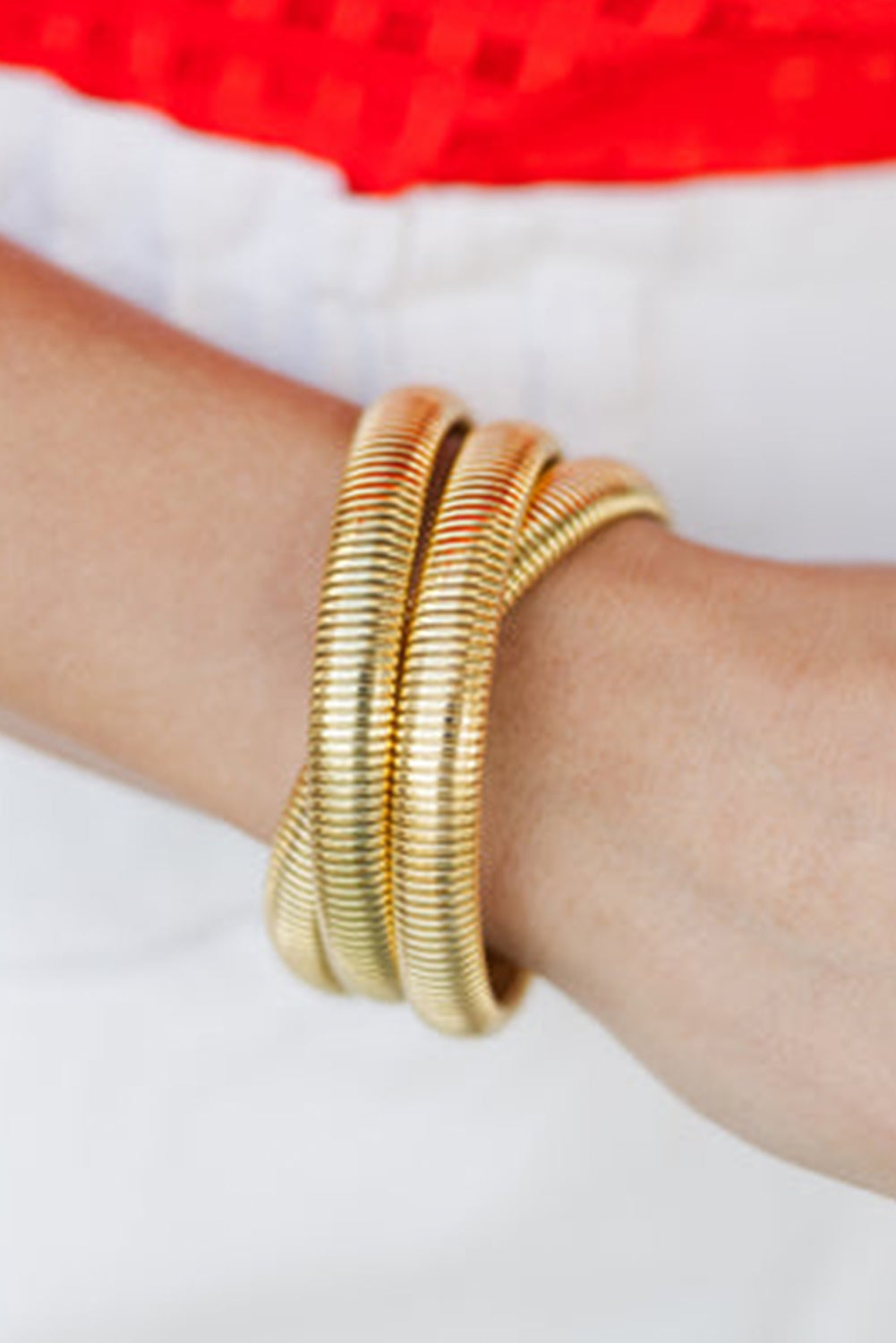 3 Layers Plated Chunky Alloy Bangle