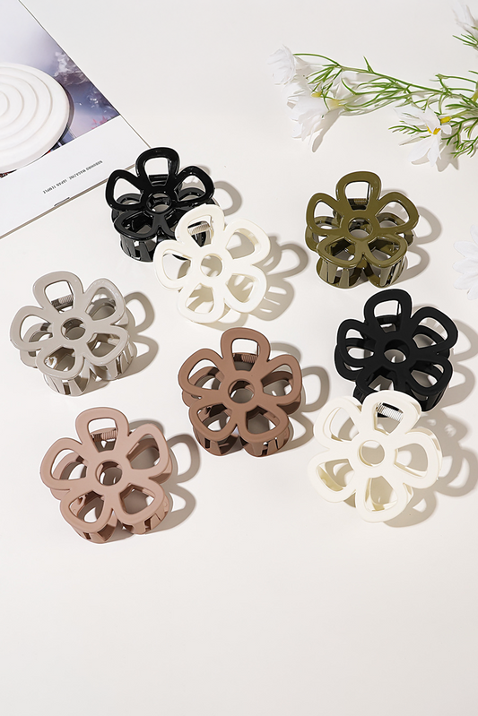 2pcs Hollow-out Flower Shape Hair Clip