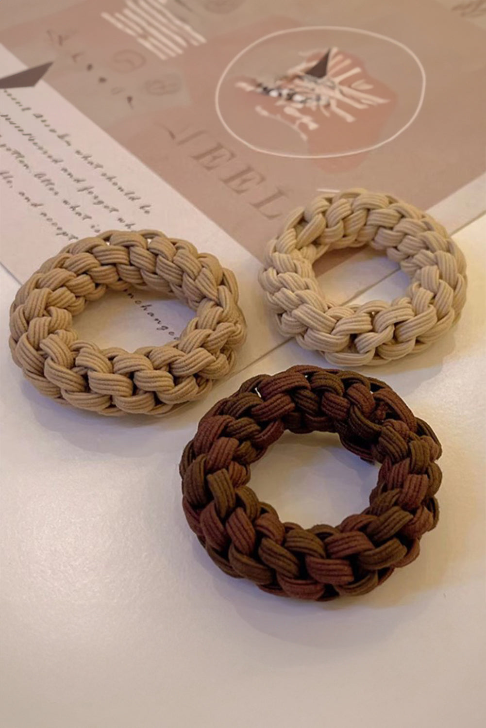 5 Piece Thick Braided Hair Tie Set