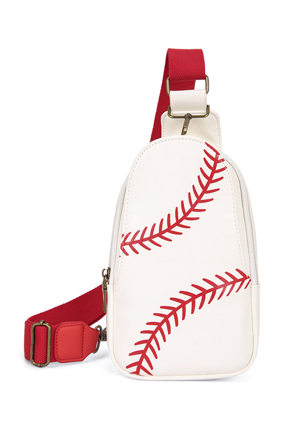 Balls Pattern PU Leather Zipped Sling Bag