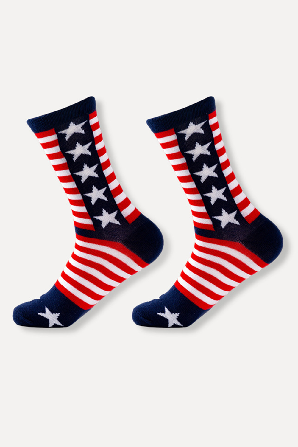 American Inspired Stripes Stars Crew Socks