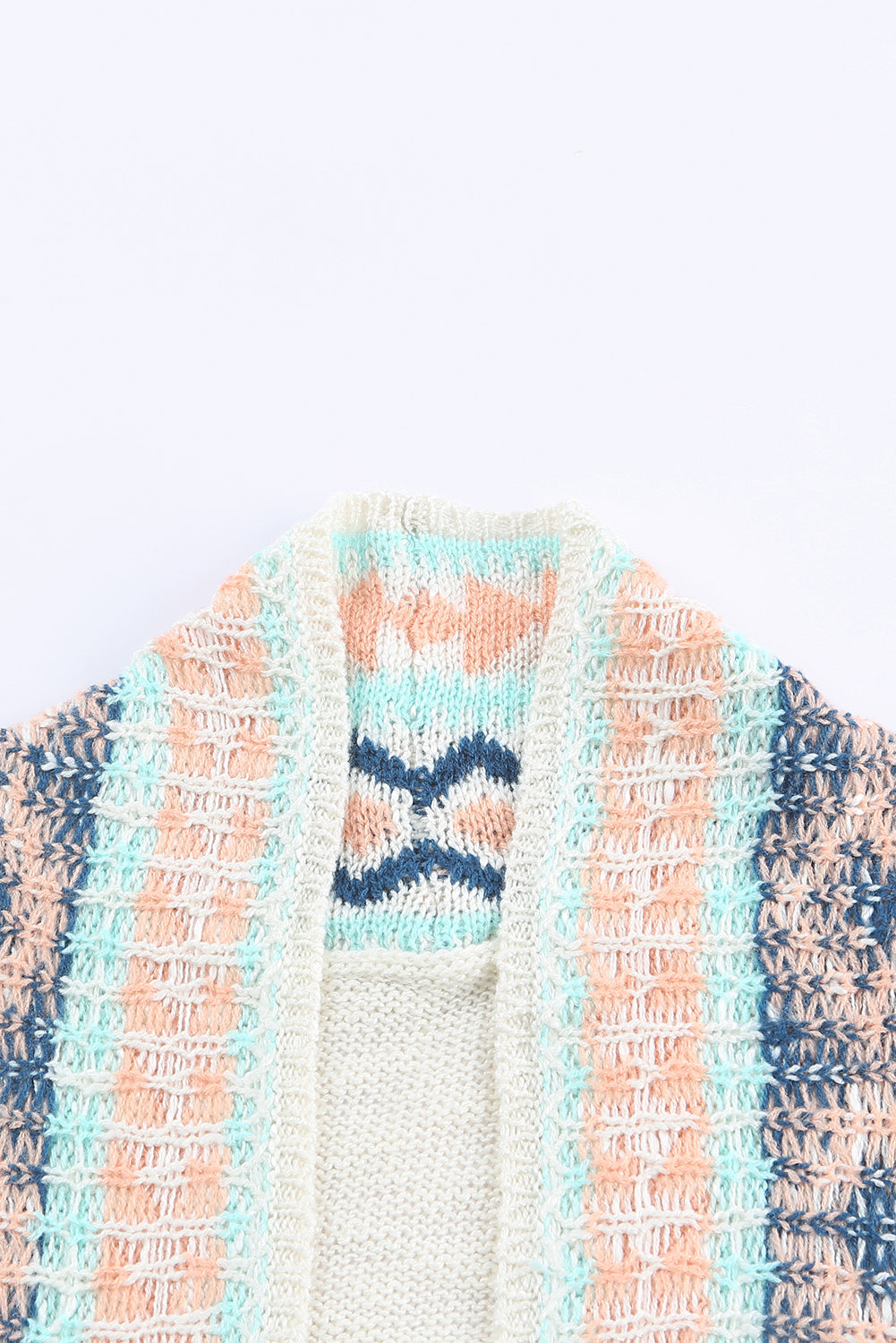 Aztec Khaki Western Print Open Front Cardigan