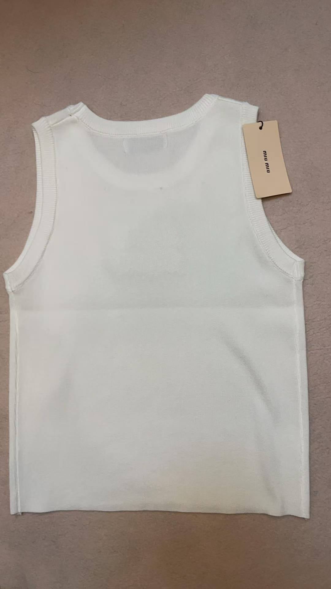 Miu Miu Tank tops Ribbed jersey top