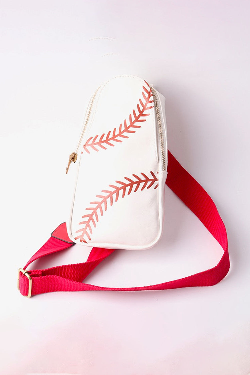 Balls Pattern PU Leather Zipped Sling Bag