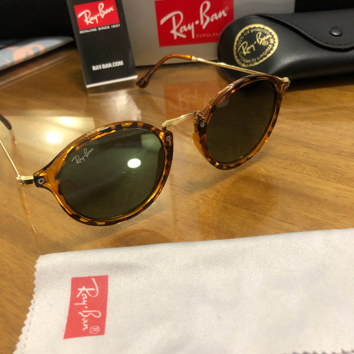 Unisex  polarized  ray-ban rb2447 round sunglasses