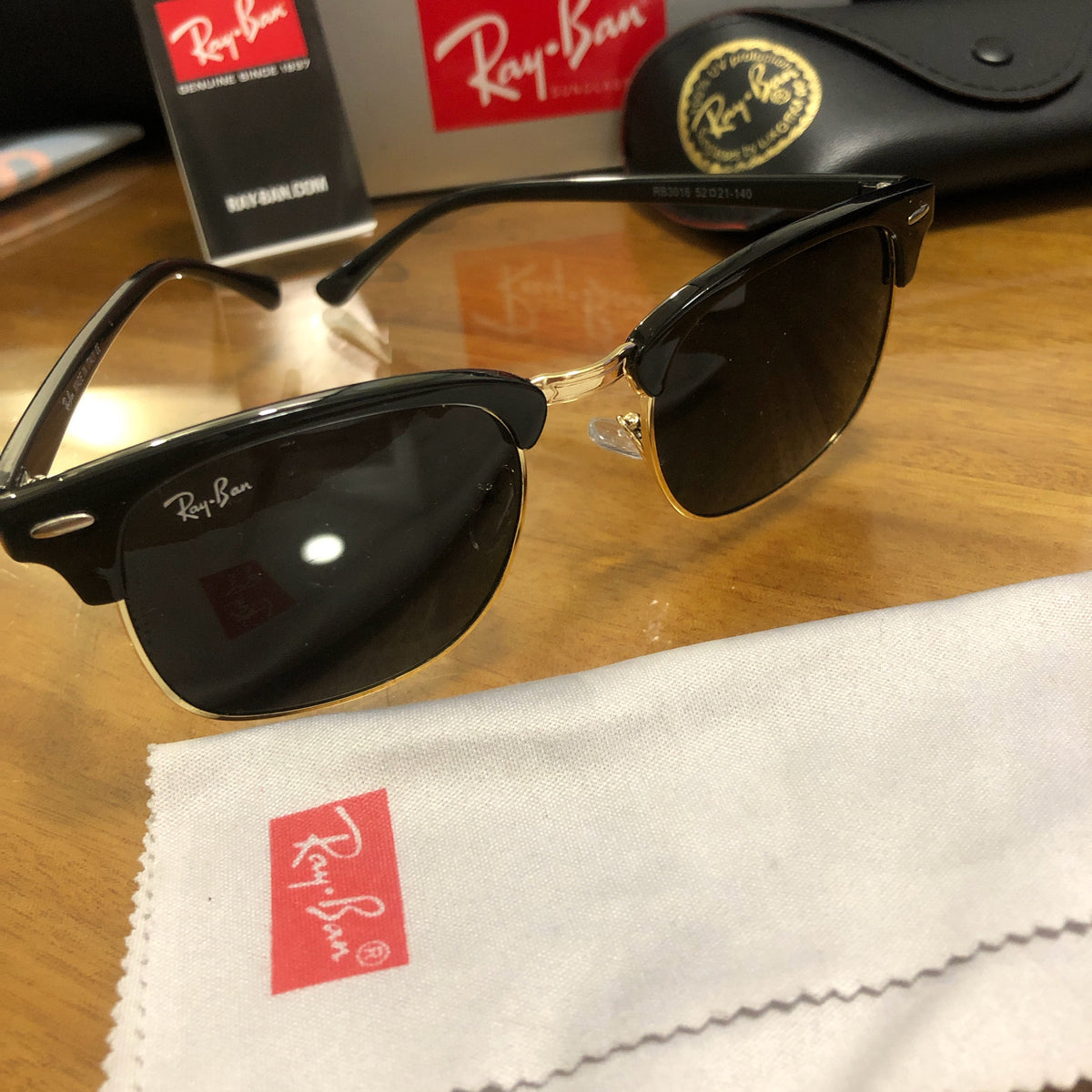 Unisex polarized ray ban rb3016 clubmaster polarized