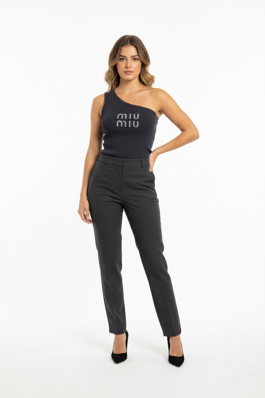 Miu Miu rhinestone logo top