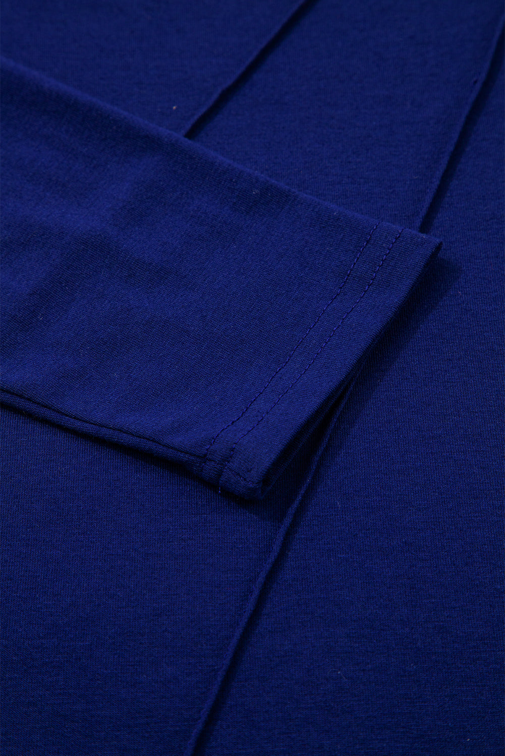 Asymmetric Seam Detail Solid Color Long Sleeve Top
