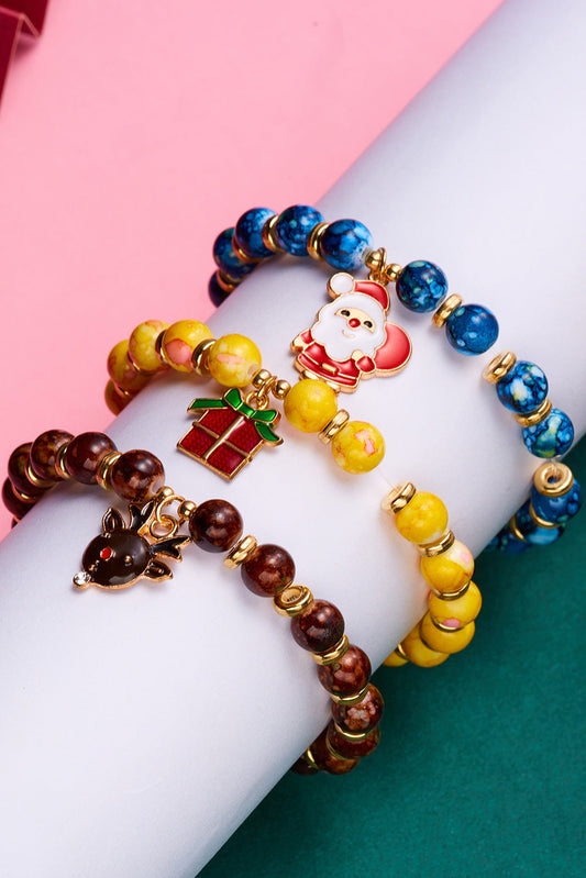 3 Pack Christmas Bead Bracelets