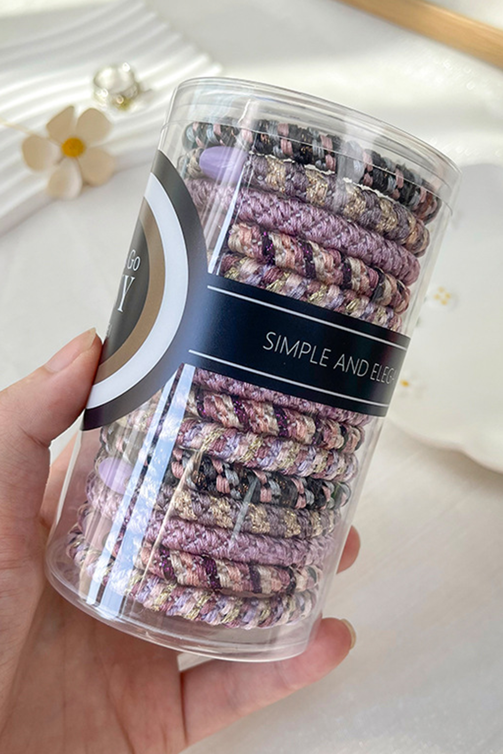 15 pcs/box Elastic Braided Hair Tie