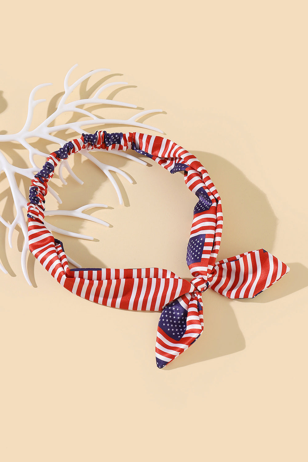 American Flag Bowknot Elastic Headband