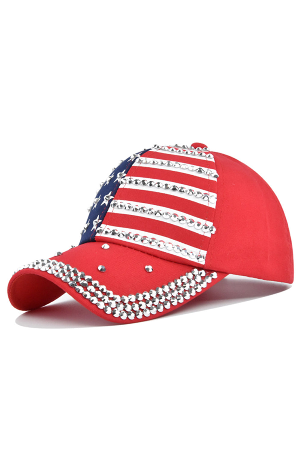 American Flag Rhinestone Decor Baseball Cap