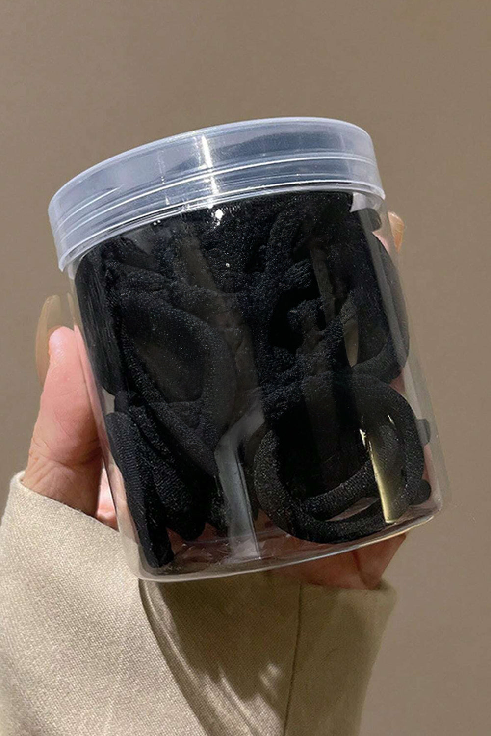50pcs/box Solid Simple High Elastic Hair Ties