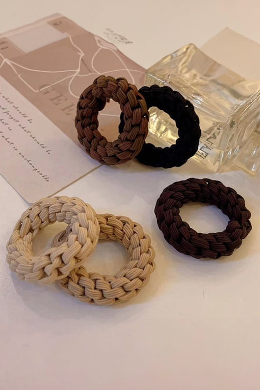 5 Piece Thick Braided Hair Tie Set