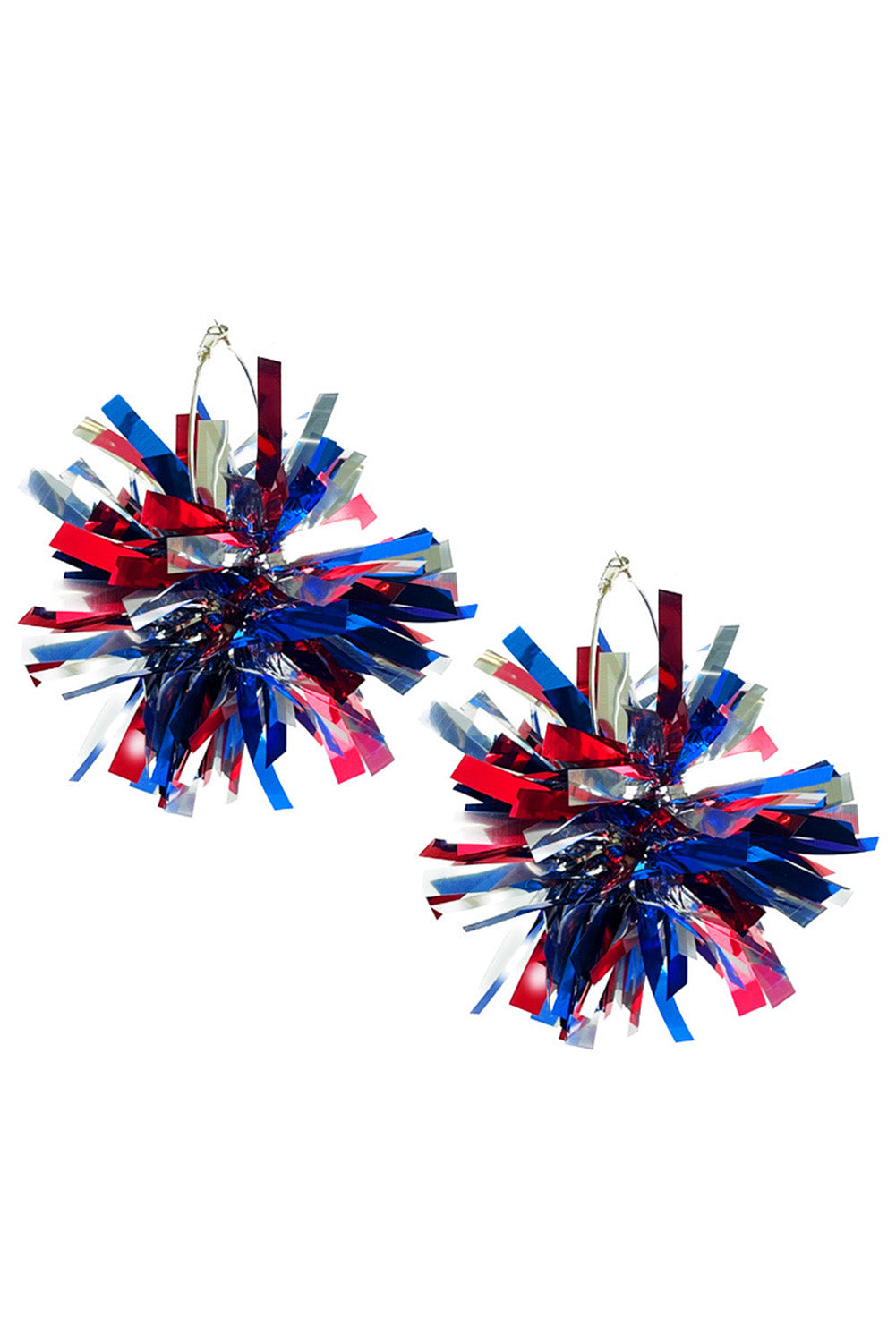 4th of July Celebration Tinsel Earrings