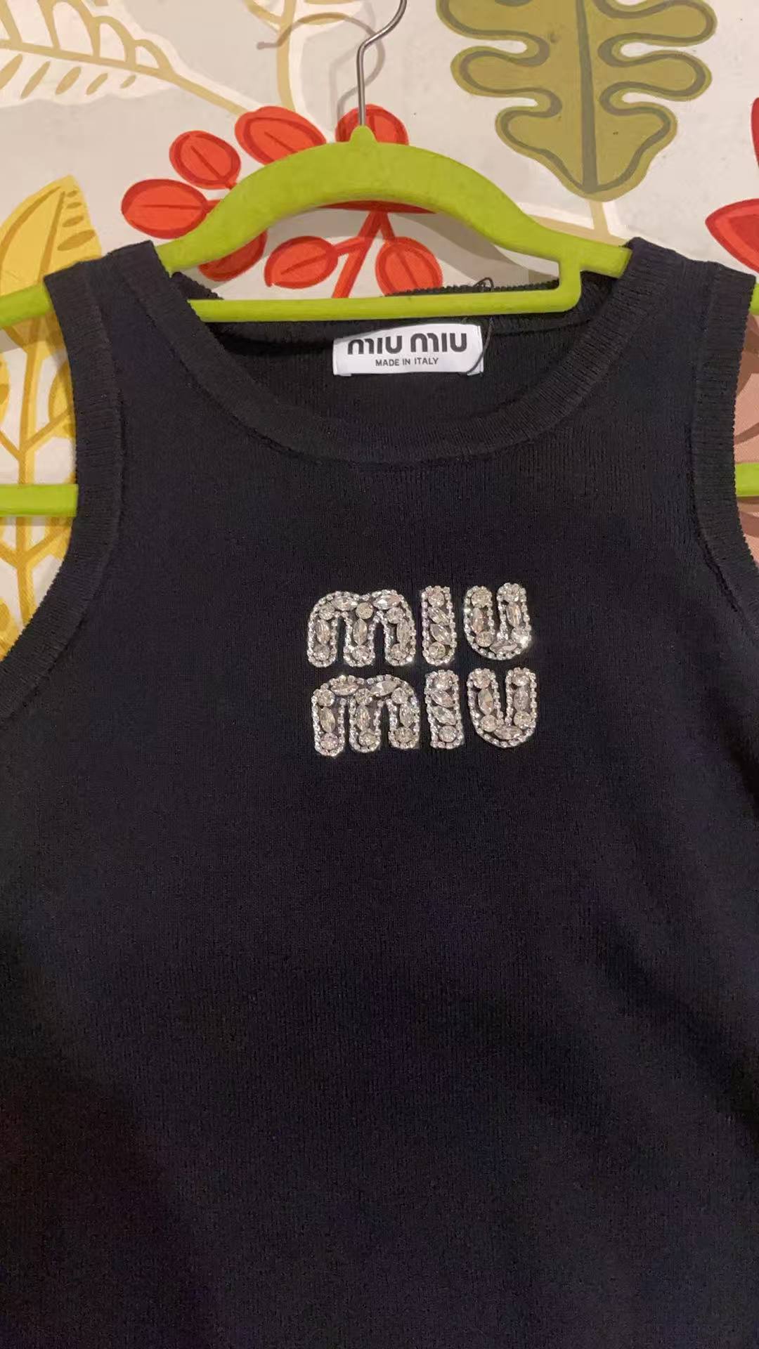 Miu Miu White Ribbed Tank Top