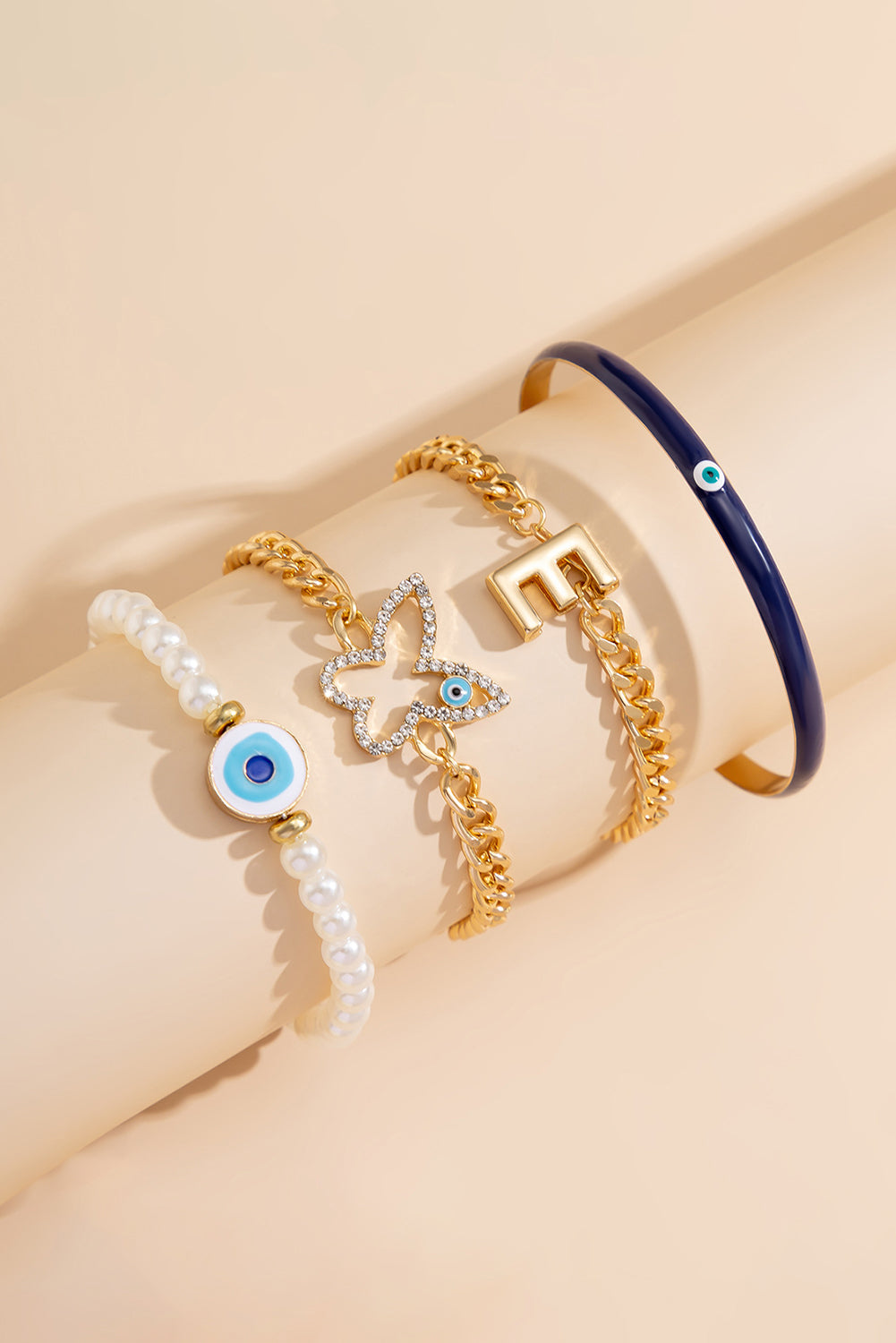 4pcs Pearled Chain Bracelet Set