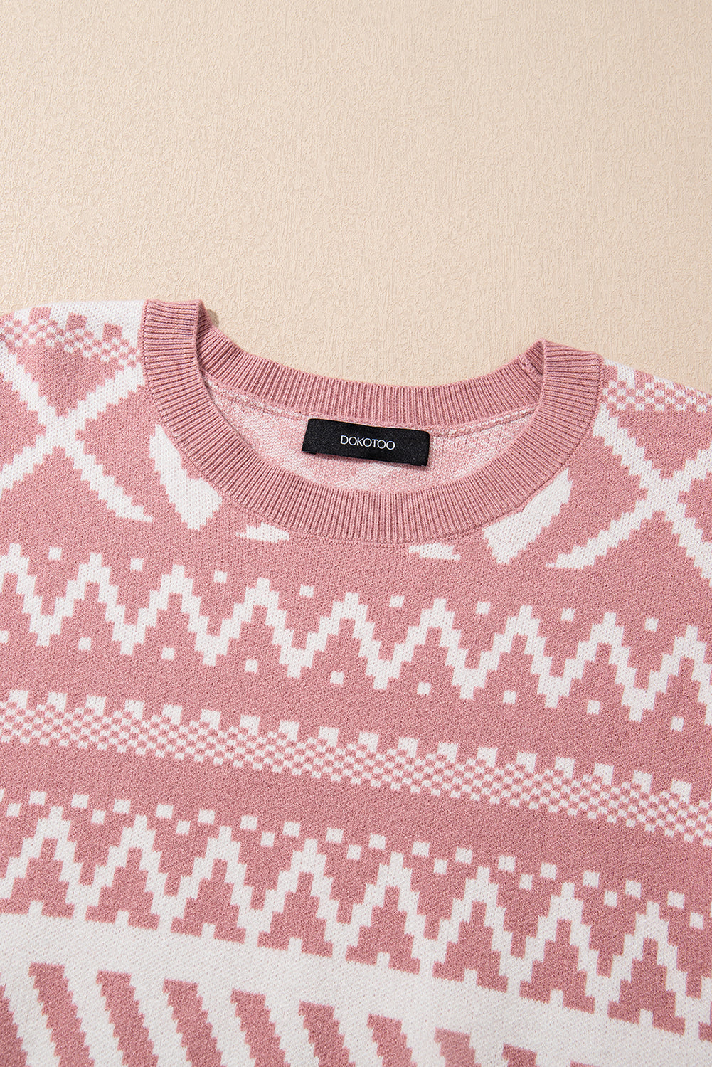 Abstract Print Pullover Sweater