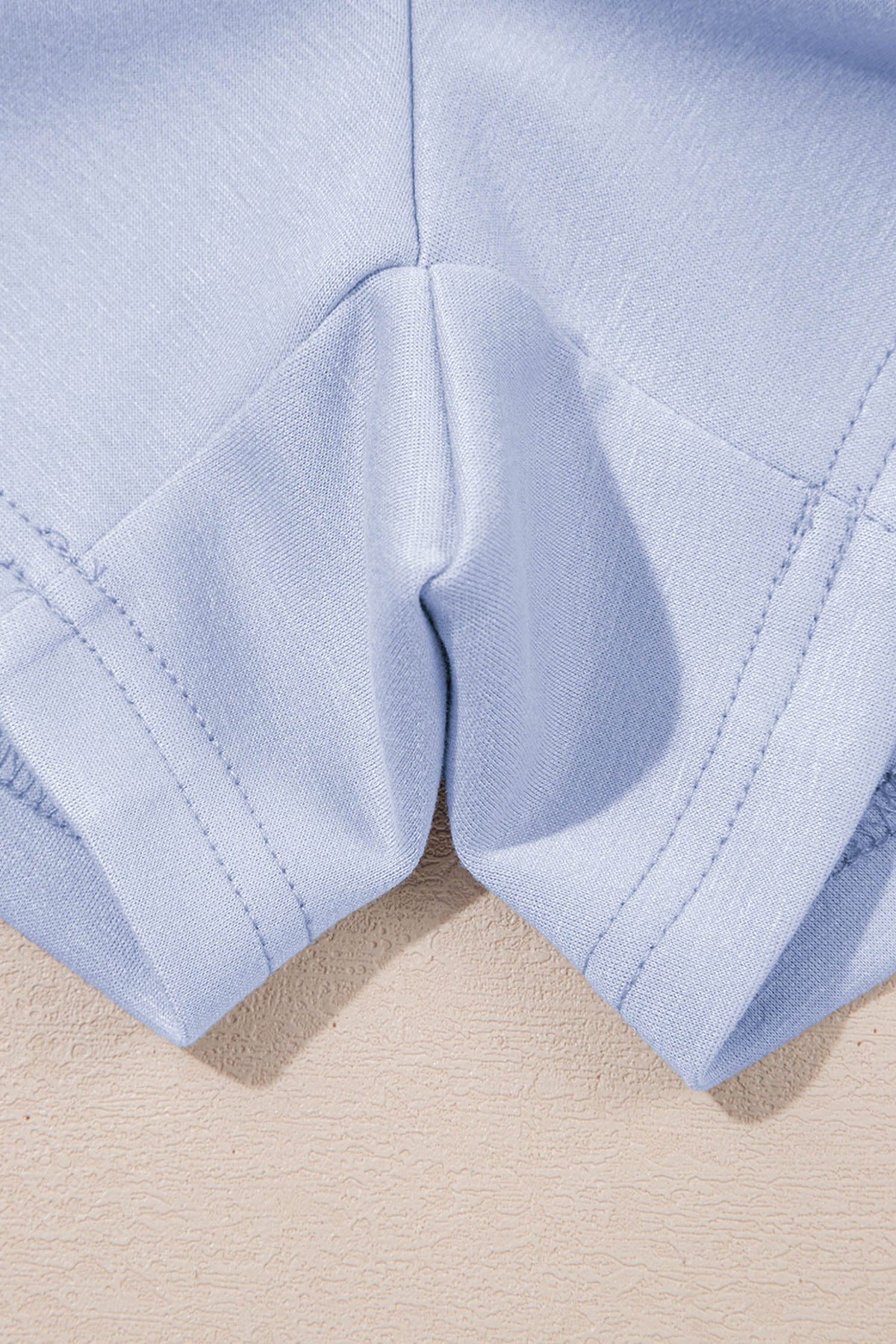 Beau Blue Pearl Embellished Scallop Trim Top 2 Piece Skort Set