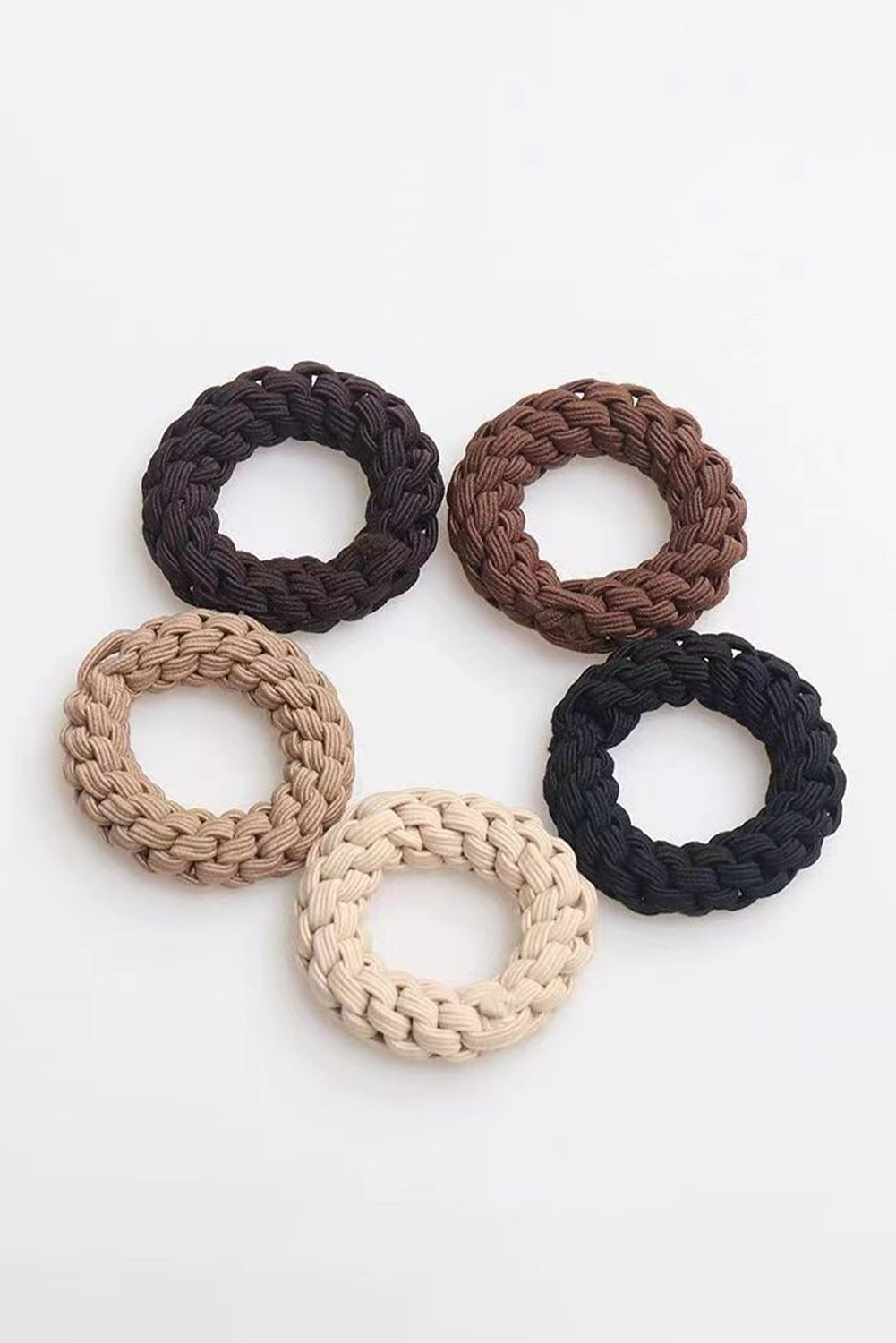 5 Piece Thick Braided Hair Tie Set