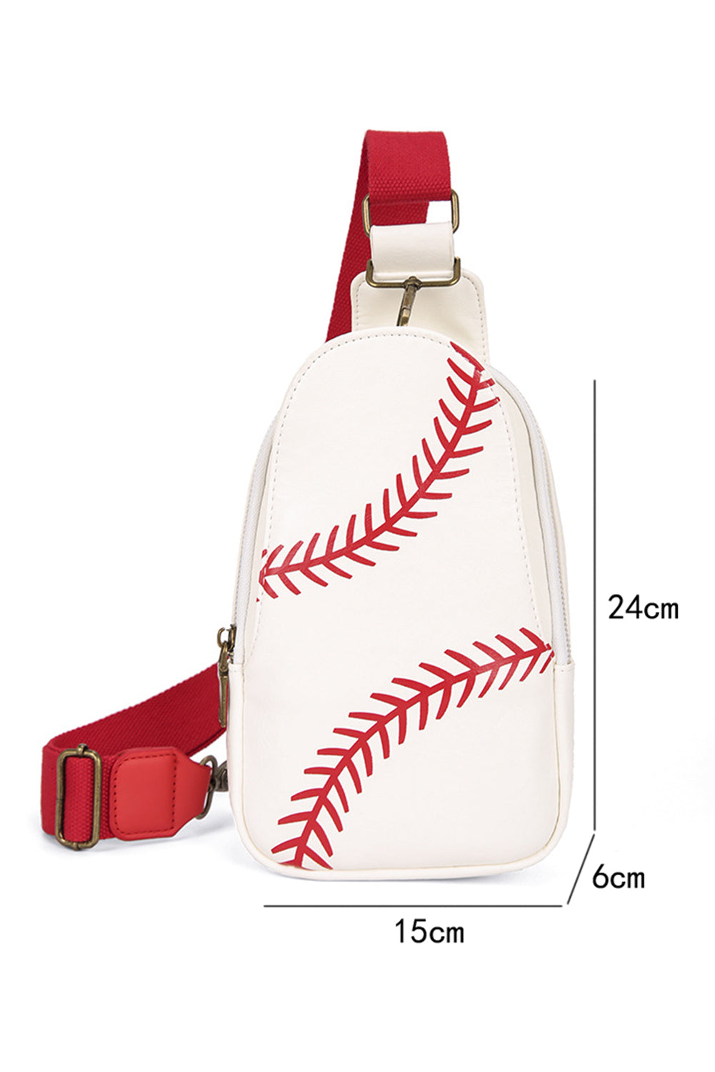 Balls Pattern PU Leather Zipped Sling Bag