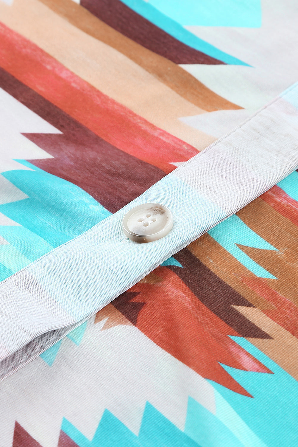 Aztec Buttoned Pocket Chest Shirt Shacket