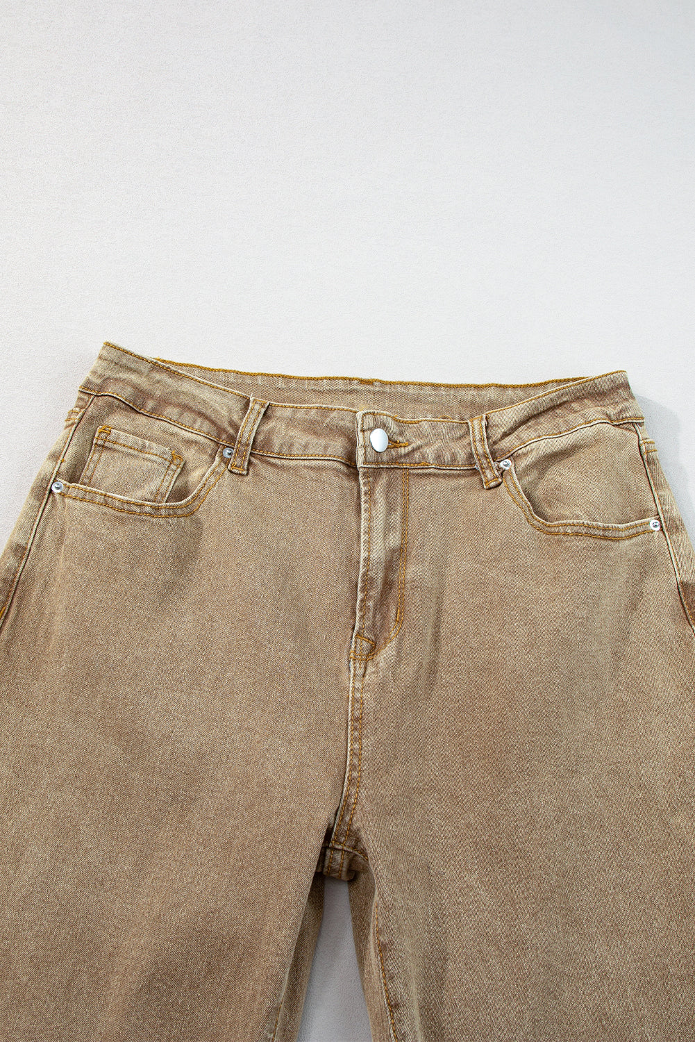 Acid Washed High Rise Cropped Wide Leg Jeans