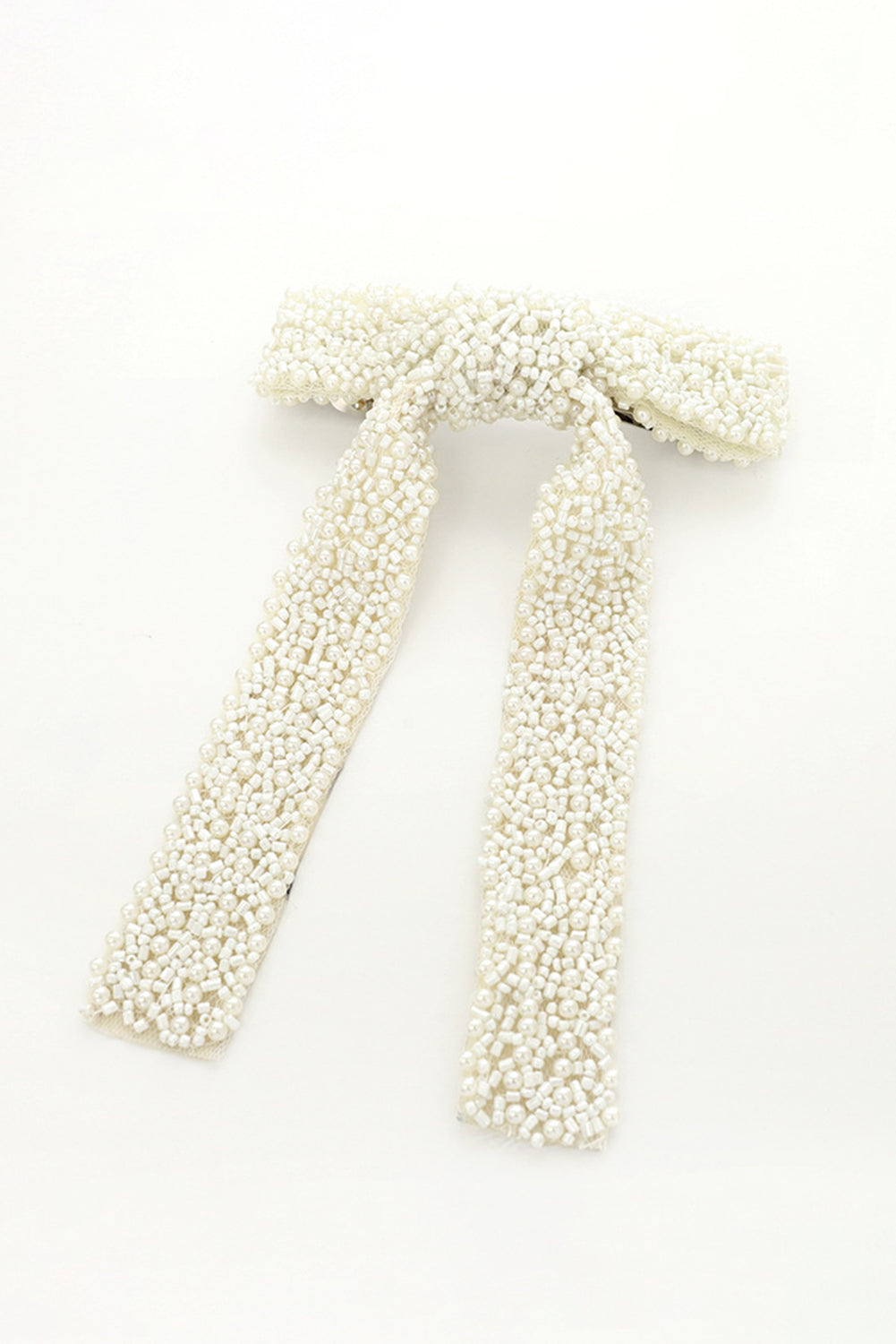 Beaded Bow Knot Hair Clip