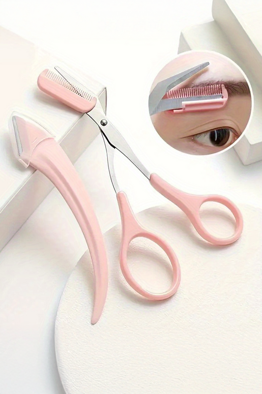 2pcs Eyebrow Trimming Tool Set